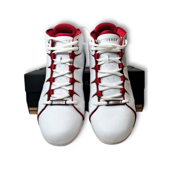 Converse Triple Deuce Mid Mens Basketball Shoes Size 8.5 White/Red Synthetic New main image 11